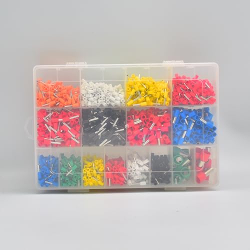 GHNQBAHID 2120PCS/box Insulated Crimping Terminal Connector Kit VE Series Cord End Wire Connector E0508 E16-12 GHNQBAHID 2120PCS/box Insulated Crimping Terminal Connector Kit VE Series Cord End Wire Connector E0508 E16-12 von GHNQBAHID