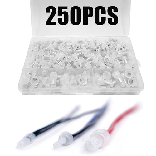 GHNQBAHID 250pcs Closed End Crimp Connectors 22-16 16-14 12-10 AWG Insulated Closed End Wire Crimp Cap Terminal Connectors CE1 CE2 CE5 GHNQBAHID 250pcs Closed End Crimp Connectors 22-16 16-14 12-10 AWG Insulated Closed End Wire Crimp Cap Terminal Connectors CE1 CE2 CE5 von GHNQBAHID