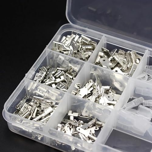 GHNQBAHID 270pcs 2.8/4.8/6.3mm Insulated Electrical Wire Crimp Terminal Spade Connector Assortment Set GHNQBAHID 270pcs 2.8/4.8/6.3mm Insulated Electrical Wire Crimp Terminal Spade Connector Assortment Set von GHNQBAHID