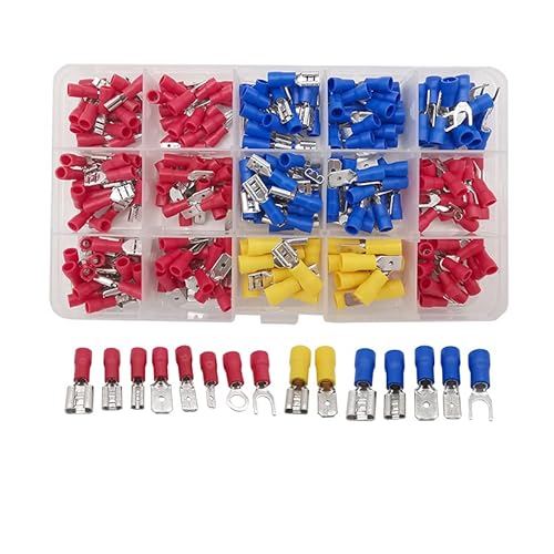 GHNQBAHID 280Pcs/Box Insulated Male Female Spade Terminal Cable Lugs Assortment Kit Crimp Terminals Wire Cable Connectors von GHNQBAHID
