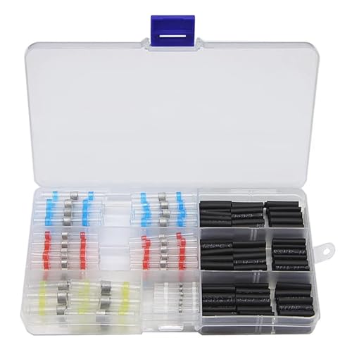 GHNQBAHID 280Pcs Assorted Heat Shrink Fast Butt Connectors Wire Solder Sleeves Terminal Splice Terminals Heat Shrink Tube GHNQBAHID 280Pcs Assorted Heat Shrink Fast Butt Connectors Wire Solder Sleeves Terminal Splice Terminals Heat Shrink Tube von GHNQBAHID