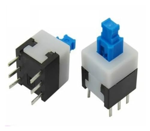 GHNQBAHID 30pcs/Lot Square 8x8x13mm 6 Pin DPDT Push Button Self-Locking Switch G65 Multimeter Switch GHNQBAHID 30pcs/Lot Square 8x8x13mm 6 Pin DPDT Push Button Self-Locking Switch G65 Multimeter Switch von GHNQBAHID