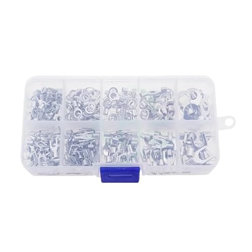 GHNQBAHID 320Pcs/Box 10 In 1 Terminals Non-Insulated Ring Fork U-Type Brass Terminals Assortment Kit Cable Wire Connector Crimp Spade GHNQBAHID 320Pcs/Box 10 In 1 Terminals Non-Insulated Ring Fork U-Type Brass Terminals Assortment Kit Cable Wire Connector Crimp Spade von GHNQBAHID