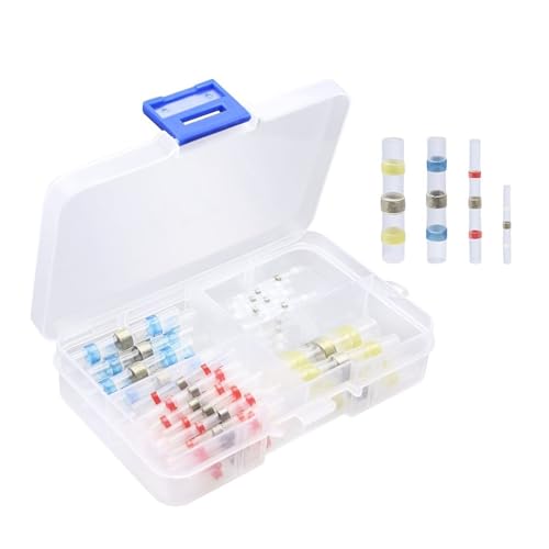 GHNQBAHID 50PCS Heat Shrink Soldering Sleeving Solder Seal Cable Connector Insulation Terminator 4 Sizes Kit Marine Automobile GHNQBAHID 50PCS Heat Shrink Soldering Sleeving Solder Seal Cable Connector Insulation Terminator 4 Sizes Kit Marine Automobile von GHNQBAHID