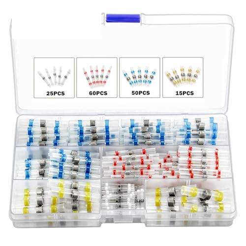 GHNQBAHID 50PCS Mixed Heat Insulated Solder Sleeve Tube Shrink Soldering Sleeving Shrink Connector Terminals Kit GHNQBAHID 50PCS Mixed Heat Insulated Solder Sleeve Tube Shrink Soldering Sleeving Shrink Connector Terminals Kit von GHNQBAHID