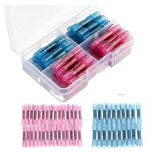 GHNQBAHID 50PCS Seal Heat Shrink Butt Connectors Kit Insulated Crimp Terminal for Automobile Marine 22-14 AWG GHNQBAHID 50PCS Seal Heat Shrink Butt Connectors Kit Insulated Crimp Terminal for Automobile Marine 22-14 AWG von GHNQBAHID