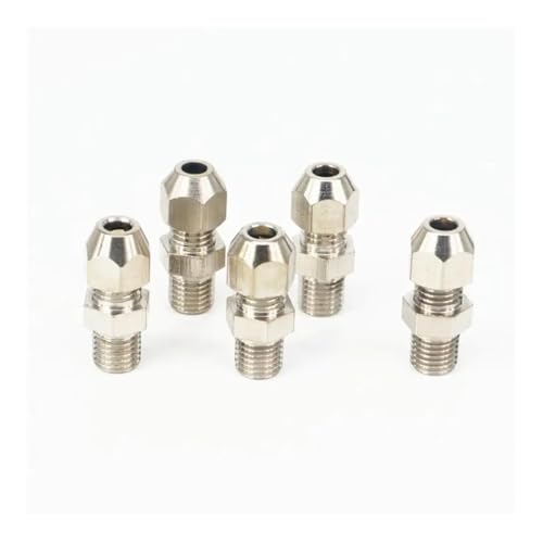 GHNQBAHID 5pcs M10x1 Metric Male Thread Brass Fit 4mm OD Tube Coupler Adapter Connector Compression Fitting for Tubing von GHNQBAHID