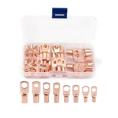 GHNQBAHID 60pcs/Box Electrical Wire Ring Connectors Assorted Car Copper Tube Lug Battery Starter Cable Welding Crimp Terminals Kit GHNQBAHID 60pcs/Box Electrical Wire Ring Connectors Assorted Car Copper Tube Lug Battery Starter Cable Welding Crimp Terminals Kit von GHNQBAHID