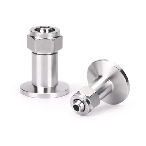 GHNQBAHID KF16 KF25 KF40 KF50 304 Stainless Steel KF Vacuum Tube Pipe Fitting Quick Connector Fit PU Air Tube(KF25,8mm) von GHNQBAHID
