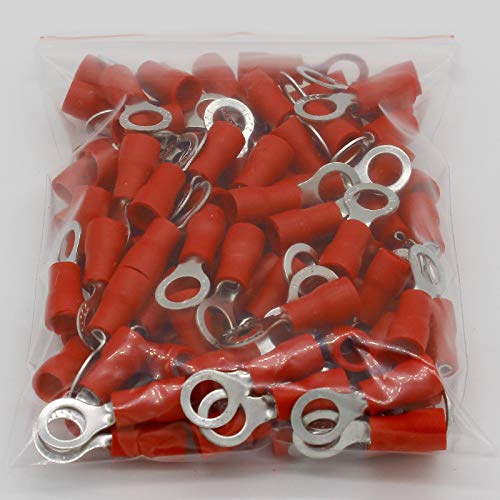 GHNQBAHID RV1.25-5 Red Insulated Crimp Ring Terminal Cable Wire Connector 100PCS/Pack RV1-5 RV GHNQBAHID RV1.25-5 Red Insulated Crimp Ring Terminal Cable Wire Connector 100PCS/Pack RV1-5 RV von GHNQBAHID