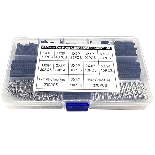 GHNQBAHID SN-28B + 620PCS 2.54mm Connector DIY Kit PCB Headers Male Female Pins Electronics Cable Jumper Wire Pin Header Housing GHNQBAHID SN-28B + 620PCS 2.54mm Connector DIY Kit PCB Headers Male Female Pins Electronics Cable Jumper Wire Pin Header Housing von GHNQBAHID