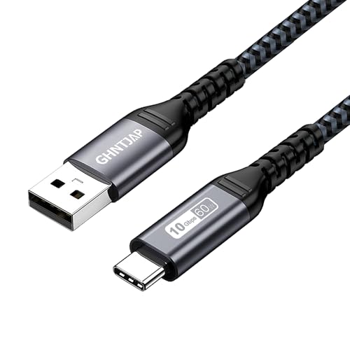 GHNTJAP USB C Kabel,10 Gbps USB 3.2 Gen 2 USB C Ladekabel,60W USB auf USB C Kabel Nylon USB Typ C Kabel kompatibel mit iPhone 16 15,Galaxy S24 S23 S22,PS5 Controller,Android Auto (1m) von GHNTJAP