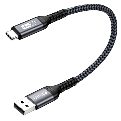 GHNTJAP USB C Kabel 0.3m,10Gbps USB 3.2 Gen 2 USB C auf USB Kabel,60W USB C Schnellladekabel Nylon Typ C Ladekabel für iPhone16,Galaxy,PS5 Controller,Android Auto GHNTJAP USB C Kabel 0.3m,10Gbps USB 3.2 Gen 2 USB C auf USB Kabel,60W USB C Schnellladekabel Nylon Typ C Ladekabel für iPhone16,Galaxy,PS5 Controller,Android Auto von GHNTJAP