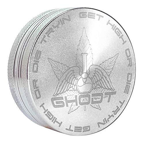 GHODT Alu CNC Grinder Pollinator 40mm 2-teilig mit LOGO | Für den Gebrauch von Kräuter und Tabakwaren von GHODT