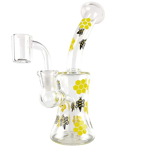 Bee Bong Dabbing Rig 19cm glow-in-the-dark 14.5mm Schliff mit Kopf Bee Bong Dabbing Rig 19cm glow-in-the-dark 14.5mm Schliff mit Kopf von GHODT