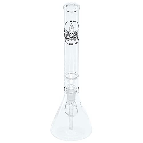 GHODT Bong aus Glas 35cm 40mm Durchmesser - 18.8 Chillum - Glasbong im Erlenmeyerkolben Style - inklusive Sieb GHODT Bong aus Glas 35cm 40mm Durchmesser - 18.8 Chillum - Glasbong im Erlenmeyerkolben Style - inklusive Sieb von GHODT