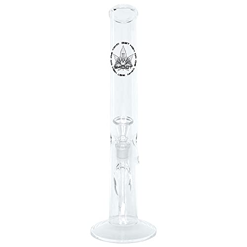 GHODT Bong aus Glas 40cm 50mm Durchmesser - 18.8 Chillum - Glasbong leicht abgewinkelt - großer Standfuß - inklusive Sieb GHODT Bong aus Glas 40cm 50mm Durchmesser - 18.8 Chillum - Glasbong leicht abgewinkelt - großer Standfuß - inklusive Sieb von GHODT