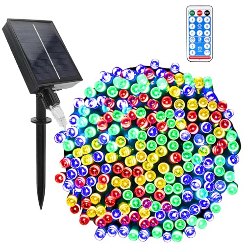 GHONLZIN Solar Lichterkette Aussen, Wasserdicht Solarlichterkette mit Fernbedienung 22 Meter 8 Modi 200 LED Solar Lichterkette Garten für Draußen Party Hochzeit Weihnachts Dekoration GHONLZIN Solar Lichterkette Aussen, Wasserdicht Solarlichterkette mit Fernbedienung 22 Meter 8 Modi 200 LED Solar Lichterkette Garten für Draußen Party Hochzeit Weihnachts Dekoration von GHONLZIN