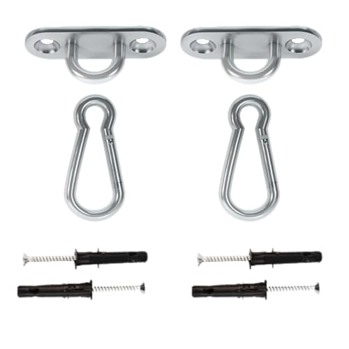 MAMOI® Deckenhaken schwerlast, Karabiner für schaukel, Schaukelhaken betondecke, Schwerlasthaken Decke und Holz, Deckenhacken für hängesessel, Hängematten aufhängung zubehör, Haken Befestigung von MAMOI