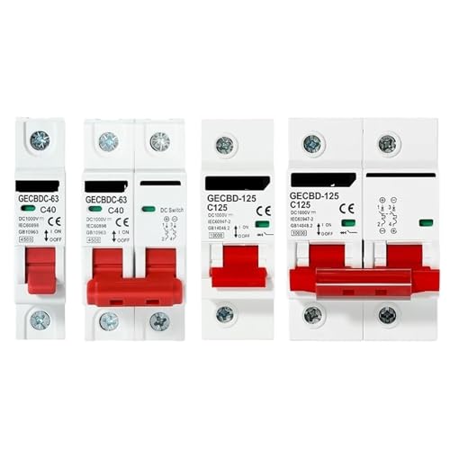 1P 2P DC1000V MCB Circuit Breaker Batterie Auto Protector DC Positive Negative Pol Rotection Schützen Schalter Isolator(1P,32A) von GHOUNP