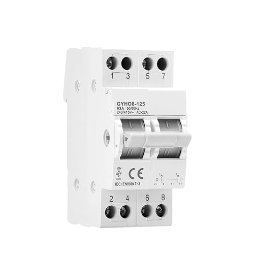 2P 40A 63A MTS Dual Power Manuelle Transfer Trennen Schalter Verriegelung Din Schiene Circuit Breaker AC Isotator(63A) von GHOUNP