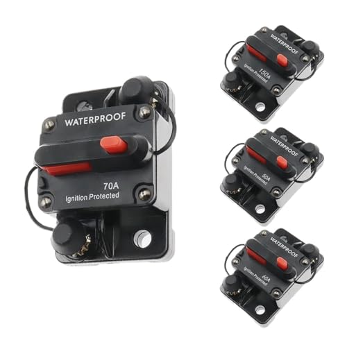 30A-300A Sicherung 12V Leistungsschalter 12V Trolling mit manueller Rückstellung Sicherung Auto Boot Manueller Stromschutz for Audiosystem Auto 48VDC(100AMP) von GHOUNP