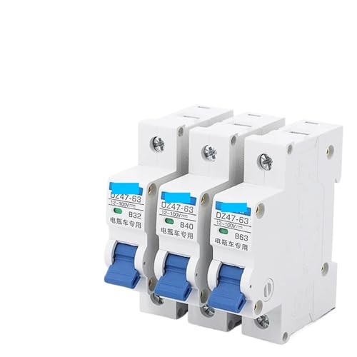 DC MCB 24V 48V 96V DZ47 Leistungsschalter DC 40A 63A 32A DZ47-63 Netzschalterschutz for Batterieauto und Elektrofahrzeugstart(40A) von GHOUNP