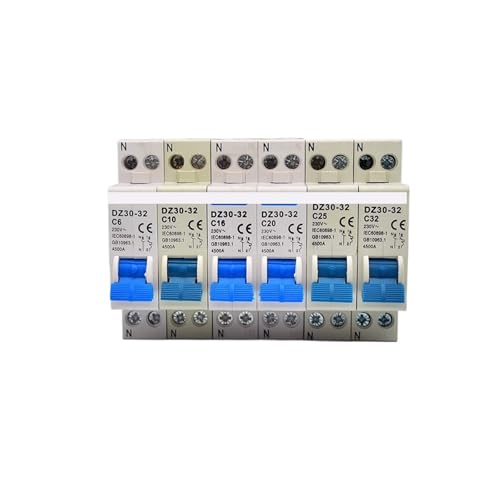 DZ30-32 DPN 1P + N Circuit Breaker MCB 6A 10A 16A 20A 25A 32A Din Schiene Montage Ausschnitt Miniatur haushalt Luft Schalter(32A) von GHOUNP