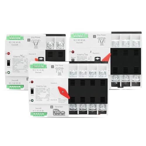 Din-Schiene 2P 3P 4P ATS Dual Power Transfer Switch Elektrische Wahlschalter Unterbrechungsfreie Stromversorgung 63A 100A(3,63A) von GHOUNP