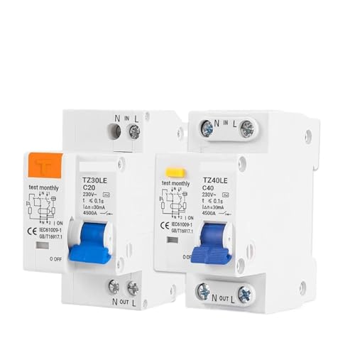 RCBO MCB 32A 63A DZ30LE DZ40LE EPNL DPNL 230V 1P + N Fehlerstromschutzschalter Über Und Kurz strom Leckage Schutz(20A) von GHOUNP