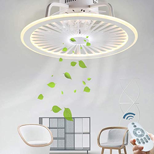 GHY Deckenventilator Mit Beleuchtung Fernbedienung LED Deckenleuchte Dimmbar Leise 40W Licht Klein Fan Schlafzimmer Deckenlampe Moderne Ventilator Deckenlicht Wohnzimmer Esszimmer Kinderzimmer Licht von GHY