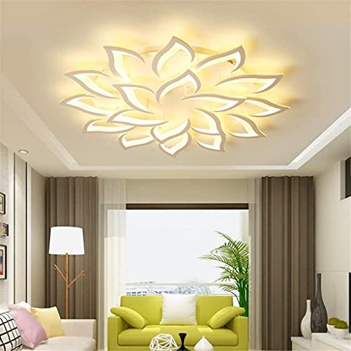 GHY LED Deckenleuchte Modern Wohnzimmerlampe Kreative Blumenform Design Deckenlampe Metall Acryl Blütenblätter Hängeleuchte Schlafzimmer Kinderzimmer Innenraum Lampe,18 heads von GHY