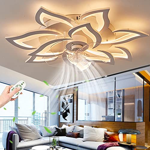 LED-Deckenventilator Mit Lampe,Modern Spirale Ventilator Deckenleuchte,Dimmbare Fan Deckenlampe,Einstellbare Windgeschwindigkeit,Fernbedienung Timing,Wohnzimmer Schlafzimmer Kinderzimmer Beleuchtung von GHY