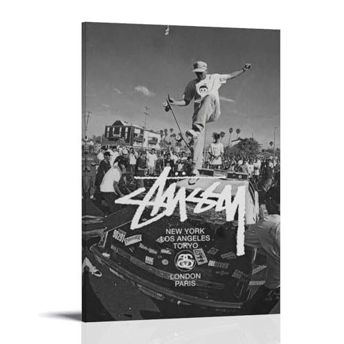 GHYFRD Stussy-Poster, dekoratives Gemälde, Leinwandbild ist hell und schön, geeignet für Büro, Schlafzimmer, dekorative Malerei, um die richtige Atmosphäre zu schaffen, Rahmenstil: 30 x 45 cm GHYFRD Stussy-Poster, dekoratives Gemälde, Leinwandbild ist hell und schön, geeignet für Büro, Schlafzimmer, dekorative Malerei, um die richtige Atmosphäre zu schaffen, Rahmenstil: 30 x 45 cm von GHYFRD