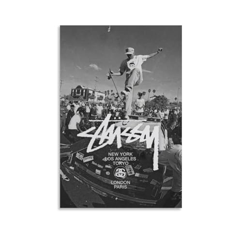 GHYFRD Stussy-Poster, dekoratives Gemälde, Leinwandbild ist hell und schön, geeignet für Büro, Schlafzimmer, dekorative Malerei, um die richtige Atmosphäre zu schaffen, ungerahmt, 50 x 75 cm GHYFRD Stussy-Poster, dekoratives Gemälde, Leinwandbild ist hell und schön, geeignet für Büro, Schlafzimmer, dekorative Malerei, um die richtige Atmosphäre zu schaffen, ungerahmt, 50 x 75 cm von GHYFRD