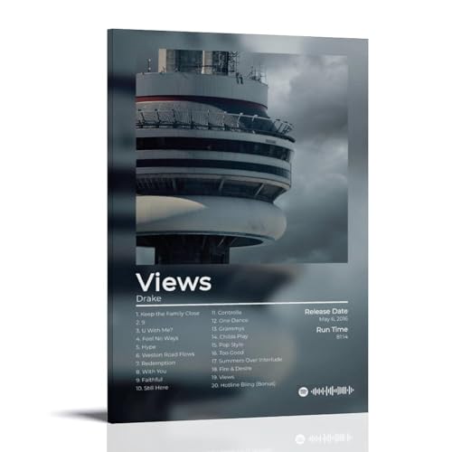 GHYFRD Views-Drake Poster, dekoratives Gemälde, Leinwandbild ist hell und schön, geeignet für Büro, Schlafzimmer, dekorative Malerei, um die richtige Atmosphäre zu schaffen, Rahmenstil: 50 x 75 cm GHYFRD Views-Drake Poster, dekoratives Gemälde, Leinwandbild ist hell und schön, geeignet für Büro, Schlafzimmer, dekorative Malerei, um die richtige Atmosphäre zu schaffen, Rahmenstil: 50 x 75 cm von GHYFRD
