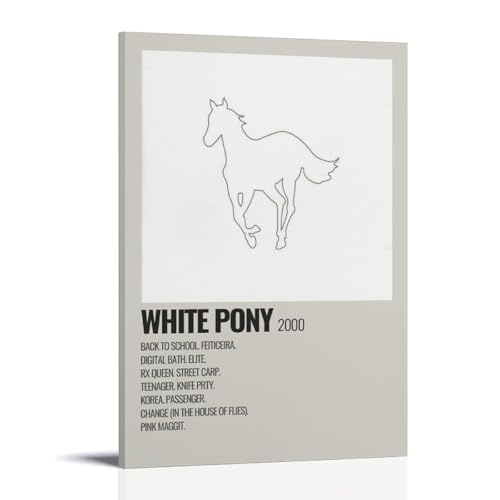 GHYFRD Weißes Pony-Deftones-Poster, dekoratives Gemälde, Leinwandbild ist hell und schön, geeignet für Büro, Schlafzimmer, dekorative Malerei, um die richtige Atmosphäre zu schaffen, Rahmenstil, 30 x GHYFRD Weißes Pony-Deftones-Poster, dekoratives Gemälde, Leinwandbild ist hell und schön, geeignet für Büro, Schlafzimmer, dekorative Malerei, um die richtige Atmosphäre zu schaffen, Rahmenstil, 30 x von GHYFRD