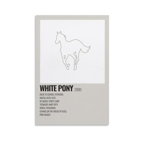 Weißes Pony-Deftones-Poster, dekoratives Gemälde, Leinwandbild ist hell und schön, geeignet für Büro, Schlafzimmer, dekorative Malerei, um die richtige Atmosphäre zu schaffen, ungerahmt, 30 x 45 cm Weißes Pony-Deftones-Poster, dekoratives Gemälde, Leinwandbild ist hell und schön, geeignet für Büro, Schlafzimmer, dekorative Malerei, um die richtige Atmosphäre zu schaffen, ungerahmt, 30 x 45 cm von GHYFRD