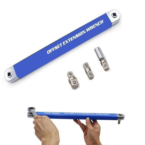 GHYJPAJK Offset-Verlängerungsschlüssel, multifunktionaler Verlängerungsschlüssel mit vielseitigem 1/4 Zoll, 3/8 Zoll und 1/2 Zoll Vierkantantriebs-Adapter, 2024 bester Offset-Verlängerungsschlüssel GHYJPAJK Offset-Verlängerungsschlüssel, multifunktionaler Verlängerungsschlüssel mit vielseitigem 1/4 Zoll, 3/8 Zoll und 1/2 Zoll Vierkantantriebs-Adapter, 2024 bester Offset-Verlängerungsschlüssel von GHYJPAJK