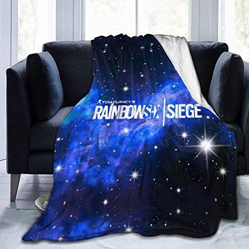 GHYUIPP Wohn-Kuscheldecken,Tolles Geschenk für Weihnachten, Neujahr, Feiertage, Geburtstag Rainbow-Six-Siege-Fleece-Decke Weiche und warme Flanelldecke für Couch SofaBed-80 x60 von GHYUIPP