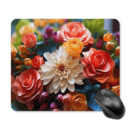GHZWACKJ Mauspad mit farbigen Blumen, quadratisch, mit rutschfester Gummiunterseite, Gaming-Mauspad, wasserdicht, lustiges Mauspad, waschbar, Computer-Mauspads für Laptop, Büro, Zuhause, Arbeit, 25 x GHZWACKJ Mauspad mit farbigen Blumen, quadratisch, mit rutschfester Gummiunterseite, Gaming-Mauspad, wasserdicht, lustiges Mauspad, waschbar, Computer-Mauspads für Laptop, Büro, Zuhause, Arbeit, 25 x von GHZWACKJ