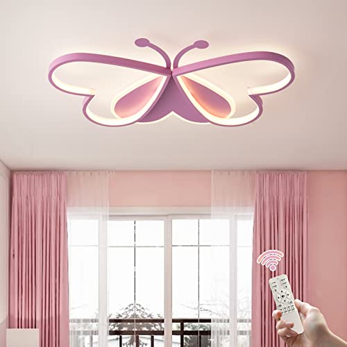 GHiycotdl Deckenpendelleuchte, Moderne Dimmbar 3000K-6000K Schmetterling Leuchte Deckenleuchten für Wohnzimmer Schlafzimmer Flur und Kinderzimmer von GHiycotdl