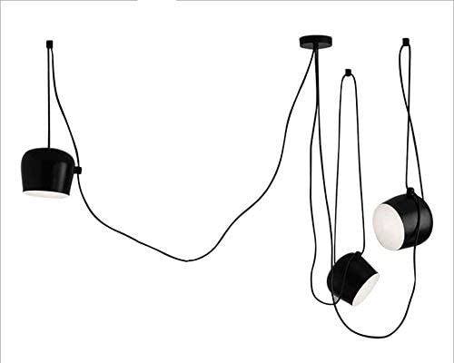 GHiycotdl Kreative Cafe Bar Restaurant Show Case Aim Pendelleuchte Nodic Moderne Lampe (Black, 2 head) von GHiycotdl