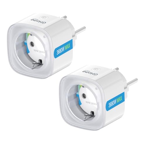 GHome Smart Steckdose 16A,Wlan Steckdose 2er Pack Smart Home Steckdose mit APP Fernsteuerung, Sprachsteuerung,Timer Funktion,WiFi Steckdose Kompatibel mit Alexa/Google Assistant,Nur 2.4 GHz GHome Smart Steckdose 16A,Wlan Steckdose 2er Pack Smart Home Steckdose mit APP Fernsteuerung, Sprachsteuerung,Timer Funktion,WiFi Steckdose Kompatibel mit Alexa/Google Assistant,Nur 2.4 GHz von GHome Smart