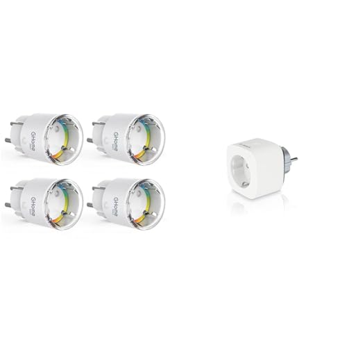 GHome Smart WLAN Steckdose & Bosch Smart Home Zwischenstecker kompakt, smarte Steckdose mit App-Funktion, Funksignal-Verstärkung, kompatibel mit Alexa, Google Home und HomeKit von GHome Smart
