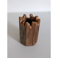 Holz Schreibtisch Organizer Bleistifttasse/Getrocknete Blumenvase, Reclaimed Wood, Stump - Bog Style von GHutchWoodworks