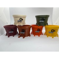 Neu Happy Planter Sir Watson Neue Farben Kawaii Blumentopf, Pflanzer Mit Gesicht, Sukkulenten Pflanzer, Innentopf, Klein Und Mittelgroß von GI3DPrints