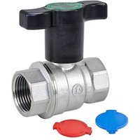 Giacomini Kugelhahn 1'' IG x 1'' IG - Messing verchromt - mit verlängertem T-Griff - DVGW Giacomini Kugelhahn 1'' IG x 1'' IG - Messing verchromt - mit verlängertem T-Griff - DVGW von GIACOMINI