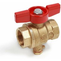 Giacomini - Kugelhahn mit Messsondenanschluss, mit rotem Flügelgriff R851T 1/2' von GIACOMINI