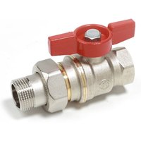 Giacomini - Kugelhahn mit rotem Flügelgriff DADO-Kugelhahntechnik mit lösbarer Verschraubung R919 3/4'F x 1'M von GIACOMINI